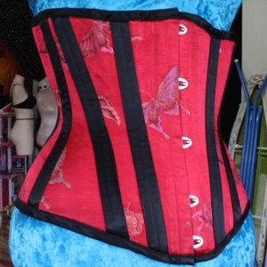 Red w/Black UB corset-24"